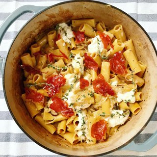 One Pot French Onion Pasta with Crispy Prosciutto. - Half Baked Harvest